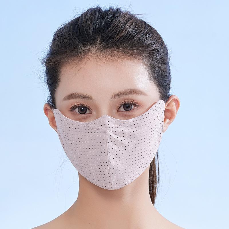 Breathable Double-Sided Ice Silk Sun Protection Mask for Outdoor Sports and Cycling