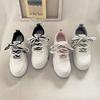 Stil Hong Kong, fund gros, vârf rotund, pantofi albi pentru femei, primăvară și toamnă, cu simț înalt, noua nișă, pantofi sport casual pentru skateboard