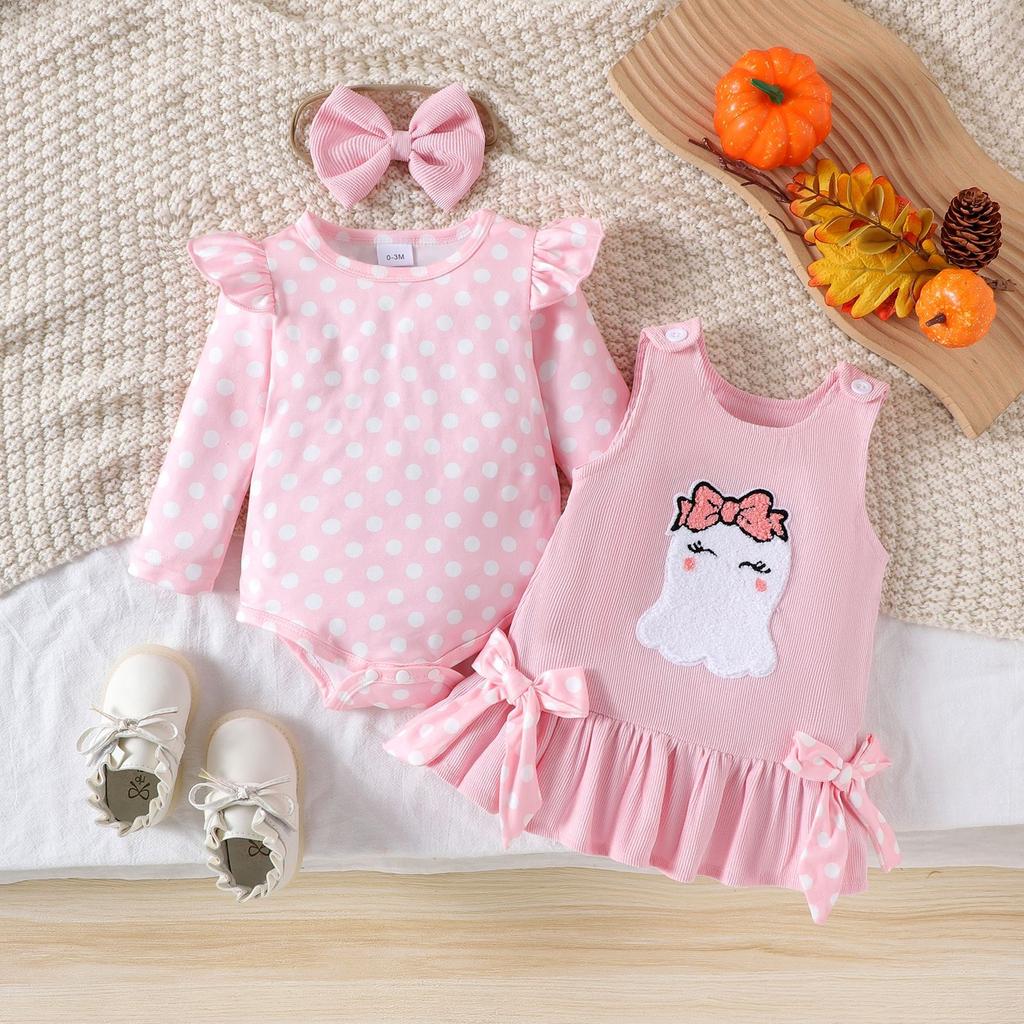 Infant Toddler Long-Sleeve Romper & Skirt Set