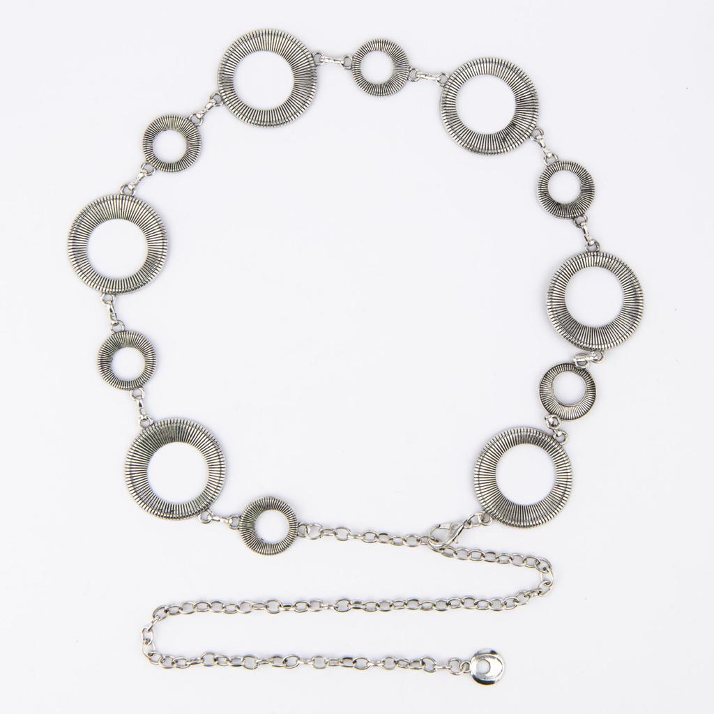 Ethnisch geschnitzte Taillenkette und Kleidergürtel aus Metall für Damen