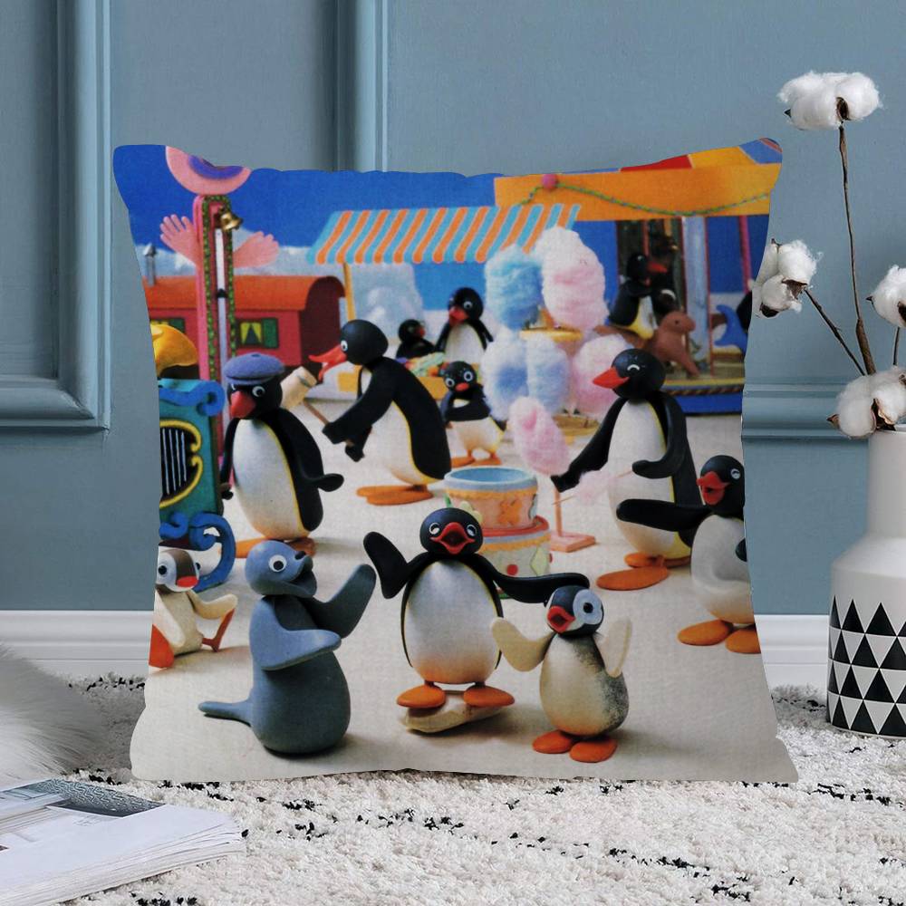 Pingu Cartoon Pingu Penguin Cushion Cover Decorative Pillow Sofa Home Decor case pillow cases
