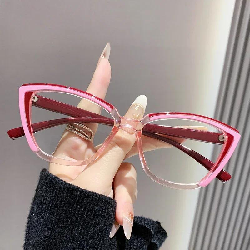 European And American Ultra Light Cat Eye Reading Glasses Anti Blue Light Anti Ultraviolet And Anti Radiation Presbyopia Glasses