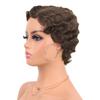 Finger Wave Synthetic Wig Short Mommy Hair Curly Wigs for Black Women Lady Nuna Wig 1920s Cosplay Costume Halloween Party