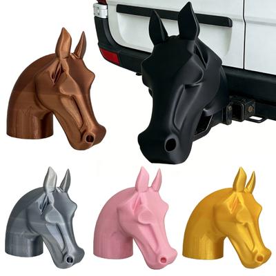 Pokrowiec Ochronny na Hak Holowniczy 3D Drukowana Głowa Konia Pokrowiec na Kulę Haka Holowniczego Zabawny Myśliwski Ochraniacz Kuli Holowniczej do Holowania Przyczepy Ciężarówki Kampera Akcesoria