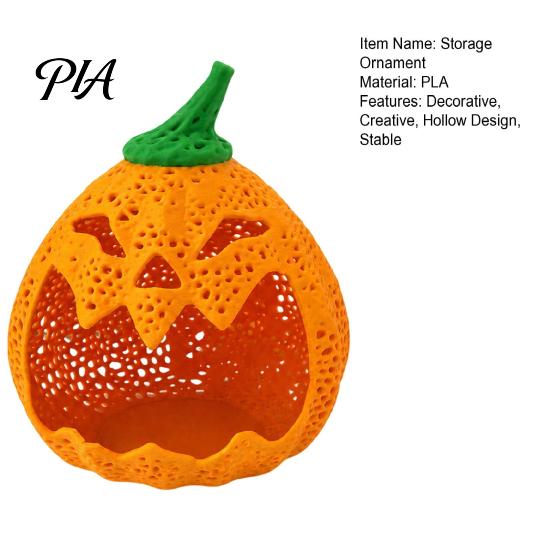 Decorative Candy Bowls for Party Hollow Pumpkin Storage Ornament Halloween, Holder, Creative Holiday Treat Holders Home Desktop Organizer with Stable
