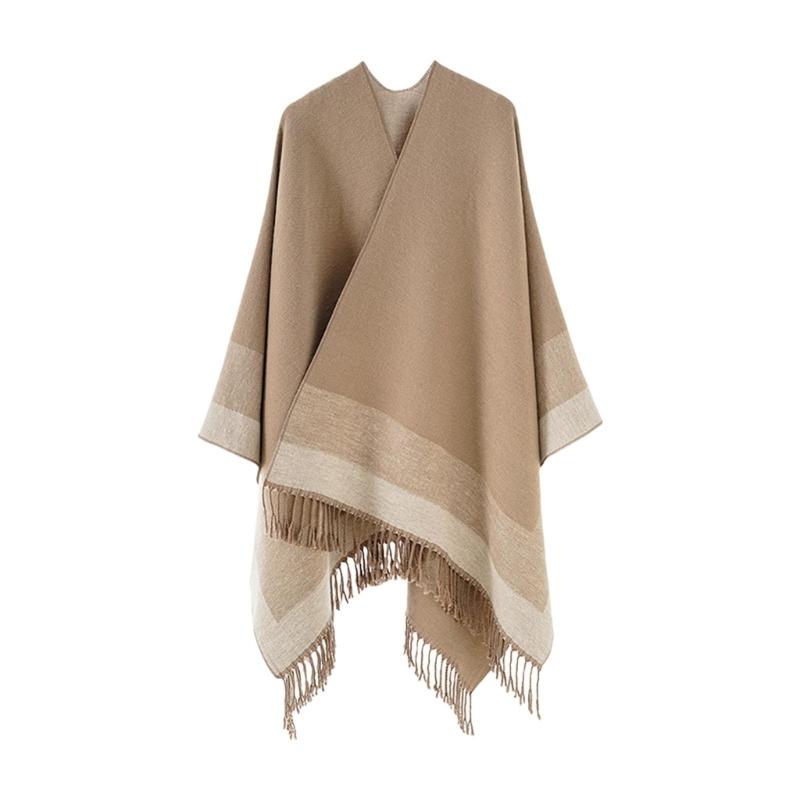 Soft & Breathable Winter Shoulder Wrap for Women Ladies Lightweight Multi Use Shawl with Fringe Trim