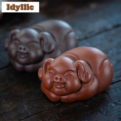 Yixing Zisha Sternzeichen Reichtum Schwein Teetier Boutique Glücksmodell Teefigur Spielzeug Teestatue Verzierungen Können Gezüchtet Werden Zubehör