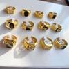 10 Stück Retro Punk Gothic Emaille Öl Tropfen Quadratische Ringe für Männer Frauen Vintage Schmuck Zubehör