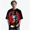 Disney Men Mickey Mouse Print T-Shirt Summer Boy Street Fashion Casual Sports Loose O Neck Quick Dry Short Sleeve Clothing Kid