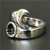 Spanner Biker Ring 316L Stainless Steel Man Boy Fashion Polishing Wrench Ring