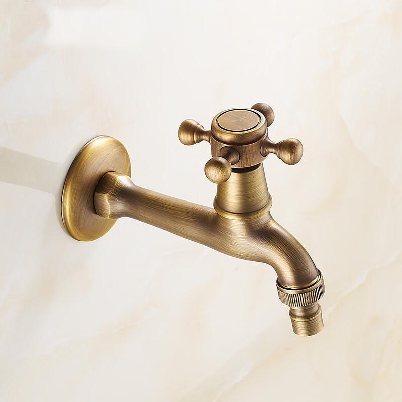 Antique Brass Extended Washing Machine Faucet