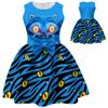 Children's Cartoon Printed Bow Sleeveless Dress Evening Gown