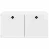 Wall Mounted TV Cabinet 59.5 x 41 x 30 cm High Gloss White