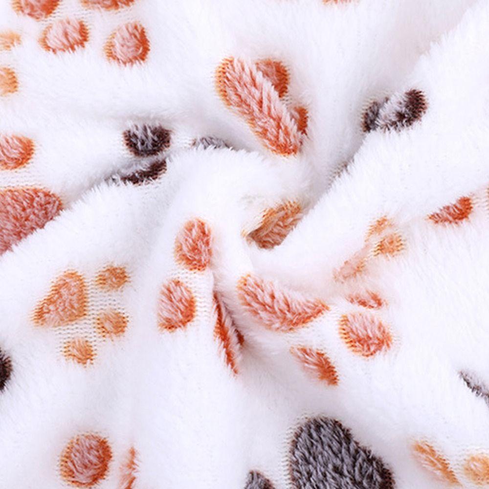 Cute Thick Warm Bone Pattern Plush Cats Paw Winter Quilt Fleece Blanket Pet Blanket Flannel Blanket