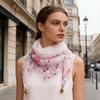 1Pc Scarf Versatile 65CM Fashion Magnetic Clasp Gift Neck Scarf Sweet Printed Chiffon