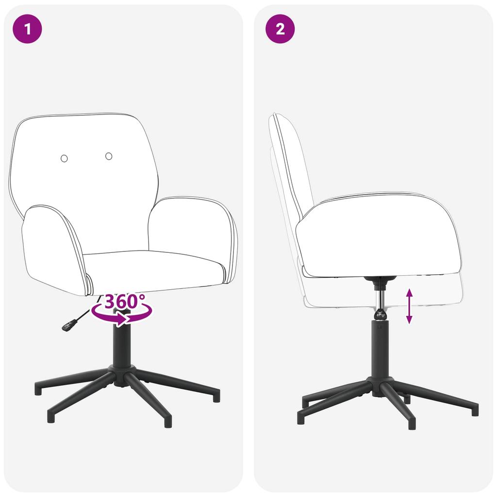 Swivel Chair 54 X 55 X 90 Cm Black Velvet