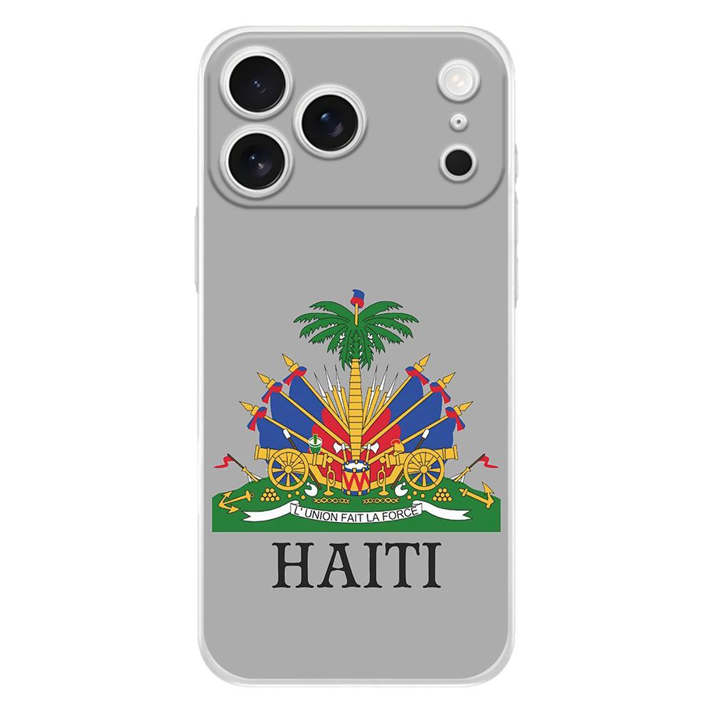 Soft Phone Case For iPhone 17 Air 16E 16 11 15 14 Pro MAX 12 13 7 8 Plus SE Easter Cover Fullback Protection shipping Haiti Flag