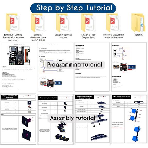 Roboterarm für Arduino, Intelligentes Roboter-Bauset, das Bewegungen speichern und wiederholen kann, für Anfänger/Jugendliche/Erwachsene zum Erlernen von Elektronik, Programmierung,