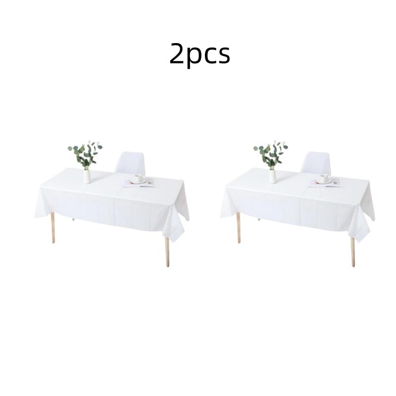 1pc Reusable Tablecloths 137x183cm BPA Free Plastic Dining Table Cover Cloth for Parties Picnic Camping Disposable Tablecloths