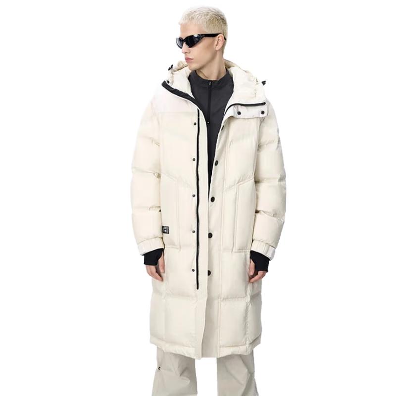 Jin Yujie Unisex Kapuzen-Langmantel Daunenjacke