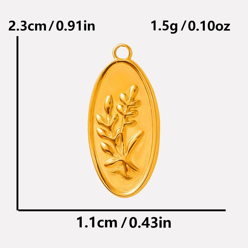 5pcs Plant Charm Ear Of Wheat Tree Leaf Stainless Steel Pendants For Jewelry Making Supplies Ginkgo Leaf DIY Earrings Bracelets