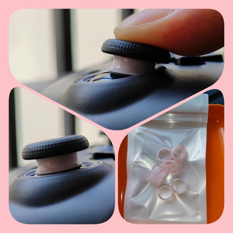 

8PCS For Steam Deck Game Console Ring Cover Elastic Protective Rocker Rubber Ring For PS5/ PS4/ Switch PRO Joystick For Rog Ally рожевий