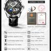 OUPINKE Men's Watch Automatic Mechanical Watch Hollow Business Waterproof Mechanical High-end Watch