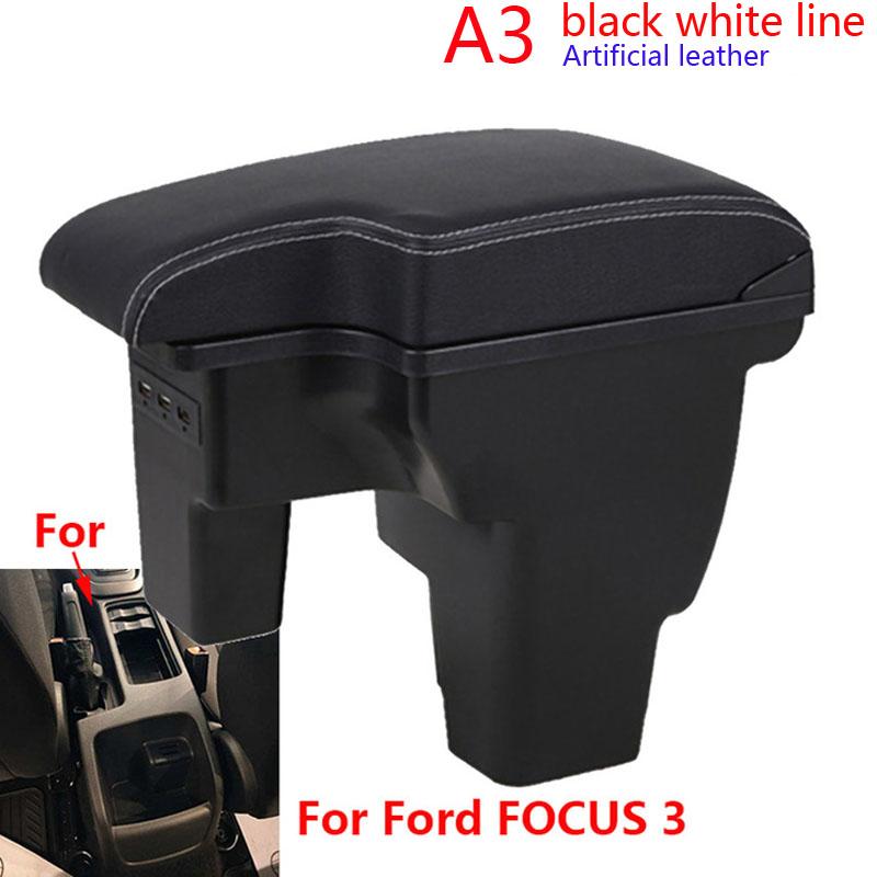 For Ford FOCUS 3 Armrest Box For Ford Focus III MK3 Car Armrest Car Accessories Storage Box Interior Details Retrofit Parts