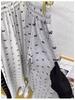 Korean Style Bow Print High Waist Wide Leg Pants for Women - Petite & Slimming, Early Autumn