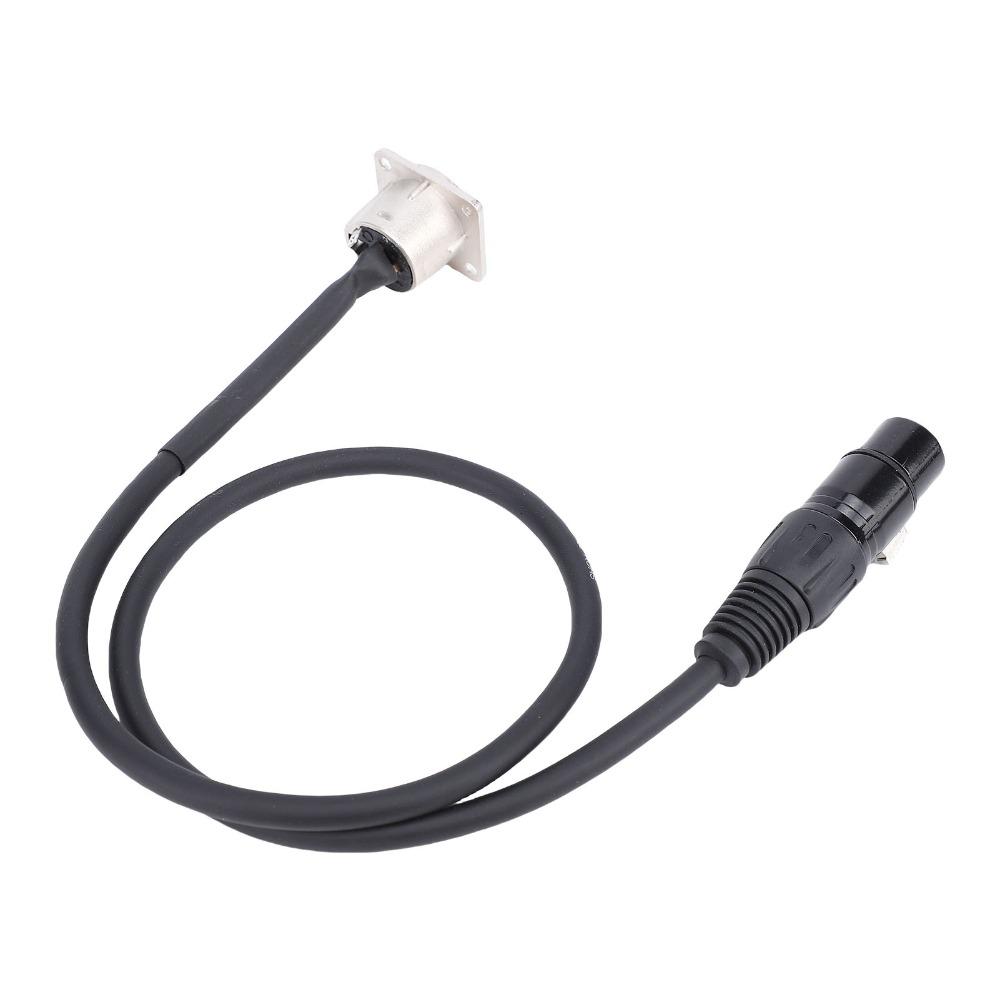 2PCS Professional 3 Pin XLR Pass Through Cables D Type 2FT Male Panel Mount to Female Connector XLR Cable Floor Box