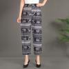 Pantaloni Casual Estivi da Donna Taglia Forte in Seta Ghiaccio Elasticizzata - Larghi, Vita Alta Elastica per Mezza Età e Anziani