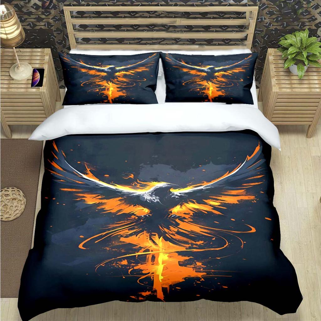 3D Popular Mythical Beast Phoenix Print Bedding Sets Bed Supplies Set  Comforter Set  Teens Girls Cartoon Twin Single Kid Gift