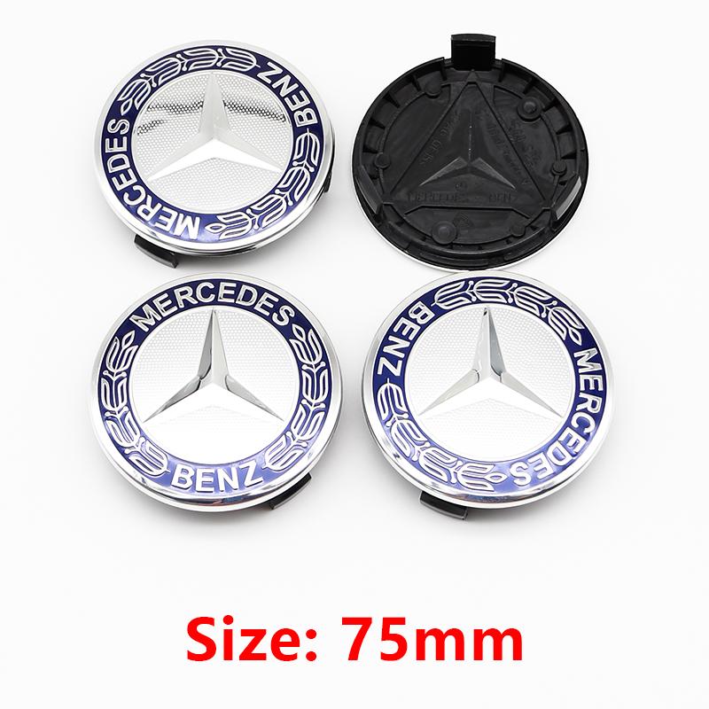 4Pcs 75mm ABS  Car Wheel Center Hubcaps For Mercedes Benz W211 W205 Hub Caps W213 W203 C218 A207 CLA CLS Automotive Accessories CL1