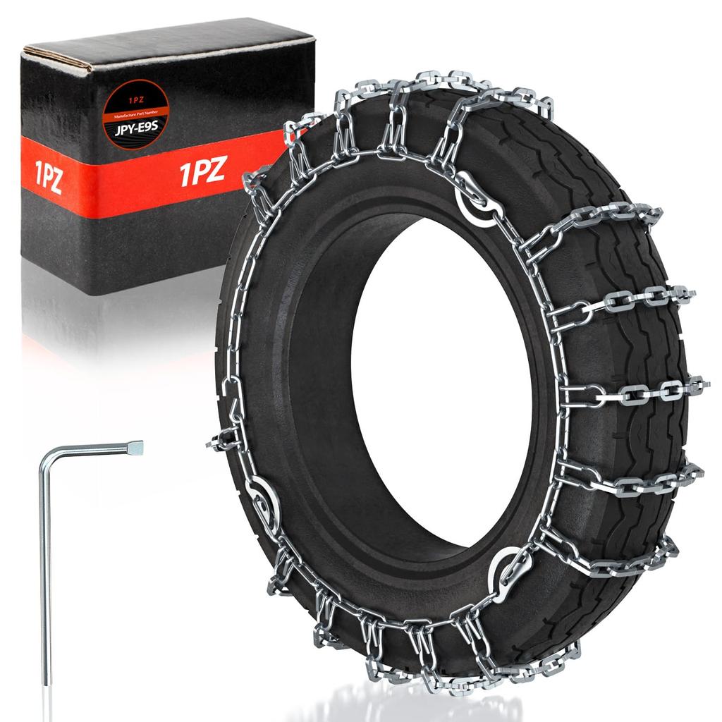 1PZ Snow Tire Chains for High Grip for Snowy and Sandy Roads JPY-E9S 10-inch 16-Speed 3.5-10 Chains, High-Density Motorcycles,
