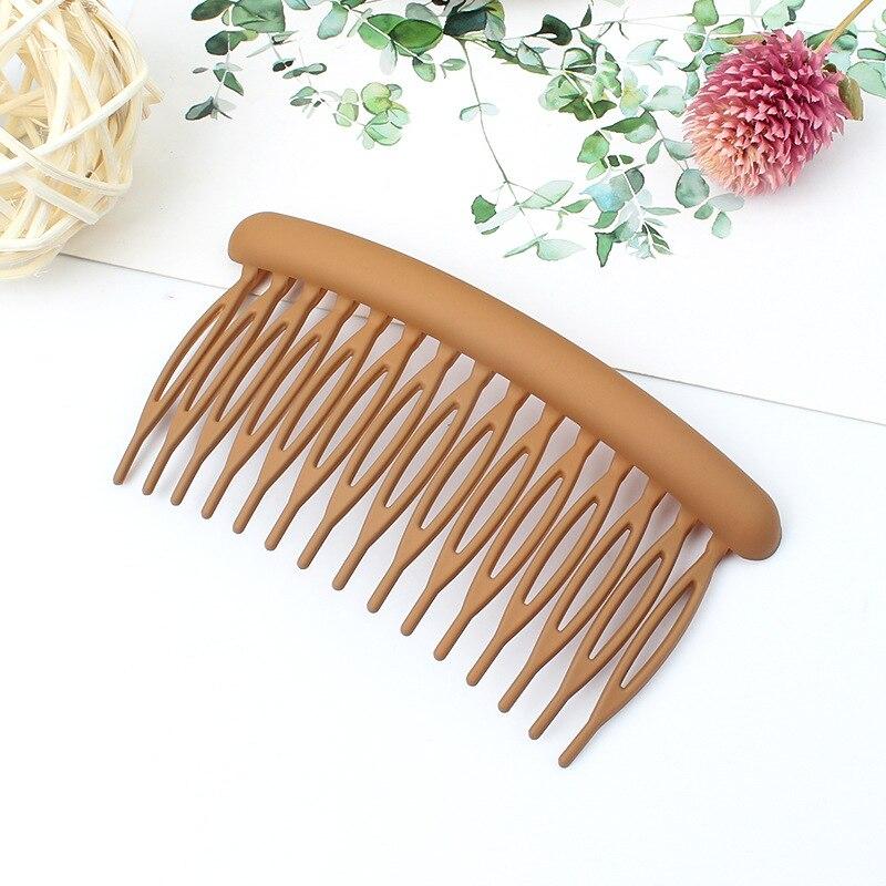 15 Teeth Matte Candy Color Hair Comb Clip Hair Styling Accessories Women Broken Hair Hairpins Headdress Wedding Hair DIY Jewelry