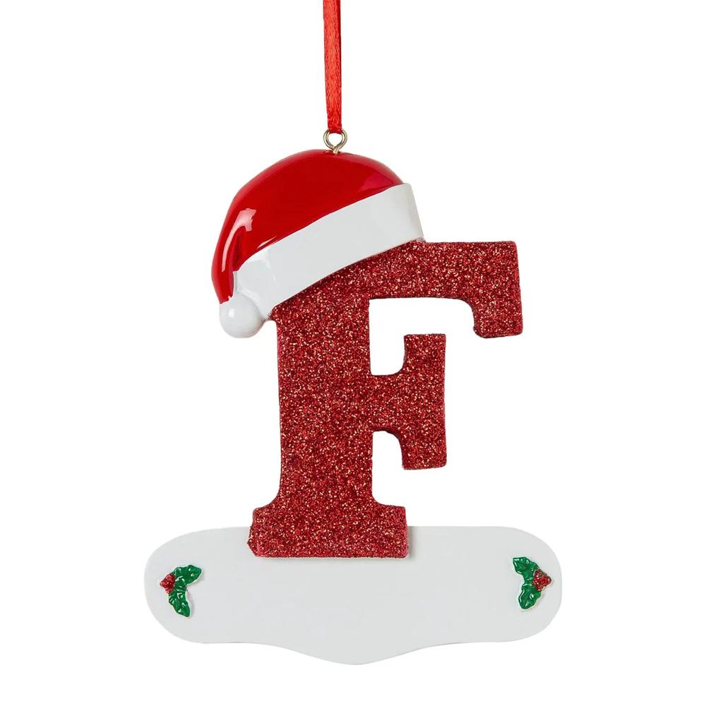 Wisząca ozdoba świąteczna Spersonalizowana ozdoba świąteczna 26 liter DIY Choinka wisząca ozdoba Nowy Rok 2024