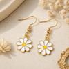 Daisy Flower Earrings for Women Daisy Flower Dangle Earring Cute Daisies Small Dangle Drop Earrings Sunflower Earring Gold-Tone Minimal Vintage