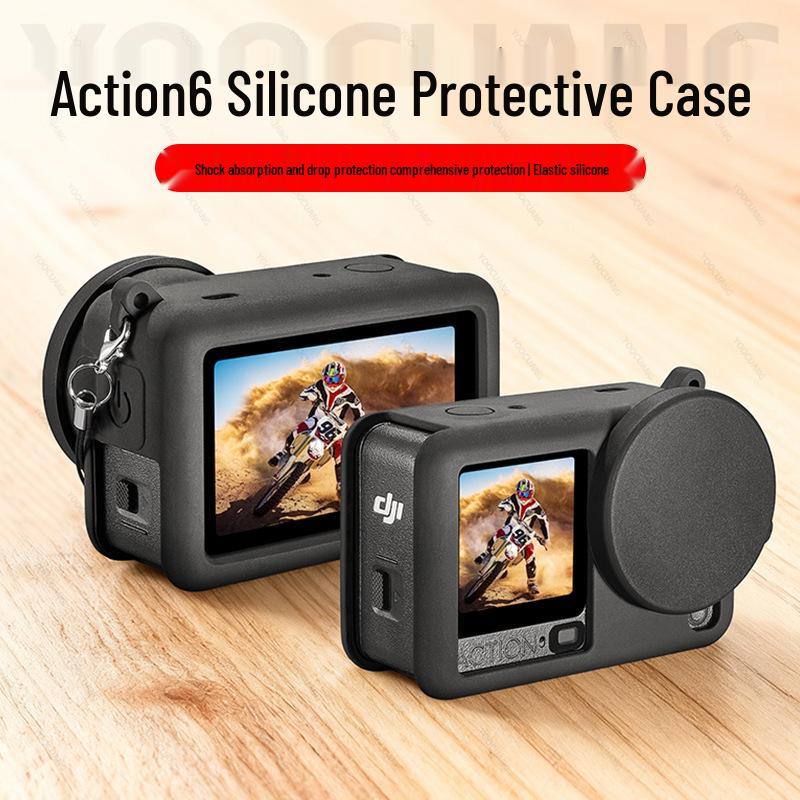 Dji Action 6 Silicone Case: Anti-Scratch & Anti-Fall Protective Shell
