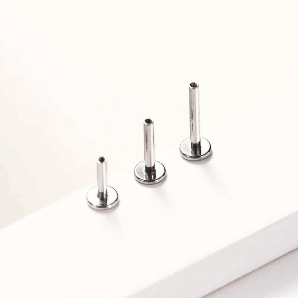 10PCS G23 Titanium Labret 16G 18G 4/14mm Rod Internal Thread Plug Septum Ear Lips Nose Piercing Tragus Body Jewelry Accessories