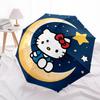 1pc Hello Kitty Moon Night Stars Umbrella with Plastic Handle,Suitable for All Seasons Home Travel Outdoor UmbrellaSanlio322
