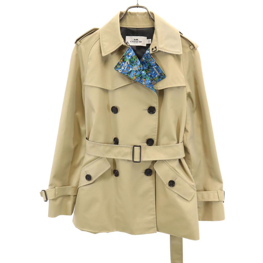 Coach Trench Coat S Beige Women Used