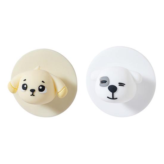 Cartoon Dog Door Handle Stopper, Self-Adhesive Door Knob Stop Wall Protector, Quiet Shock Absorbent Wall Bumper Anti-collision Pad