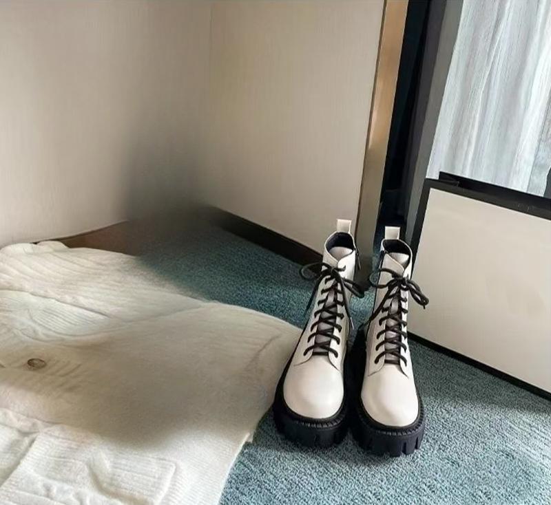 Thick-Soled Boots Women'S Legs Thin Martin Boots Lace-Up Knight Boots Locomotive Boots But Knee Boots