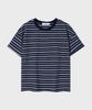 LEIRE Essential Striped Crop T-Shirt [Multi Navy St]
