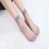 1 Pair Of Women Sheer  Socks Crystal Silky Socks Ultra-thin Anti-hook Silk Ankle High Soft Socks