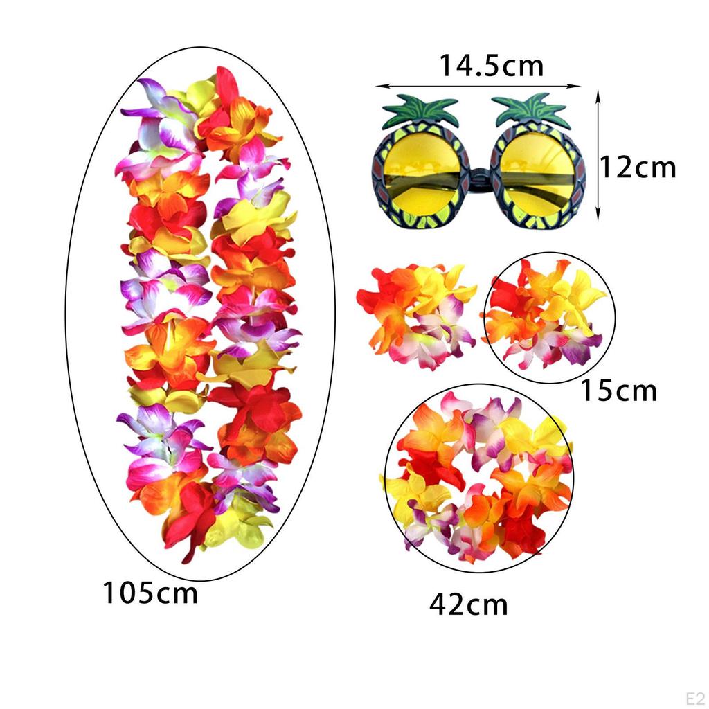 Conjunto de Colar e Tiara Havaiana para Festas na Praia Eventos