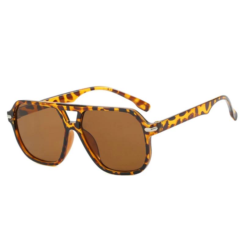 Luxury Trendy Twin Bridge Pilot Women Sunglasses Oversized Frame Classic Men Brand Design Sunglass Fishing Driving Eyewear Uv400