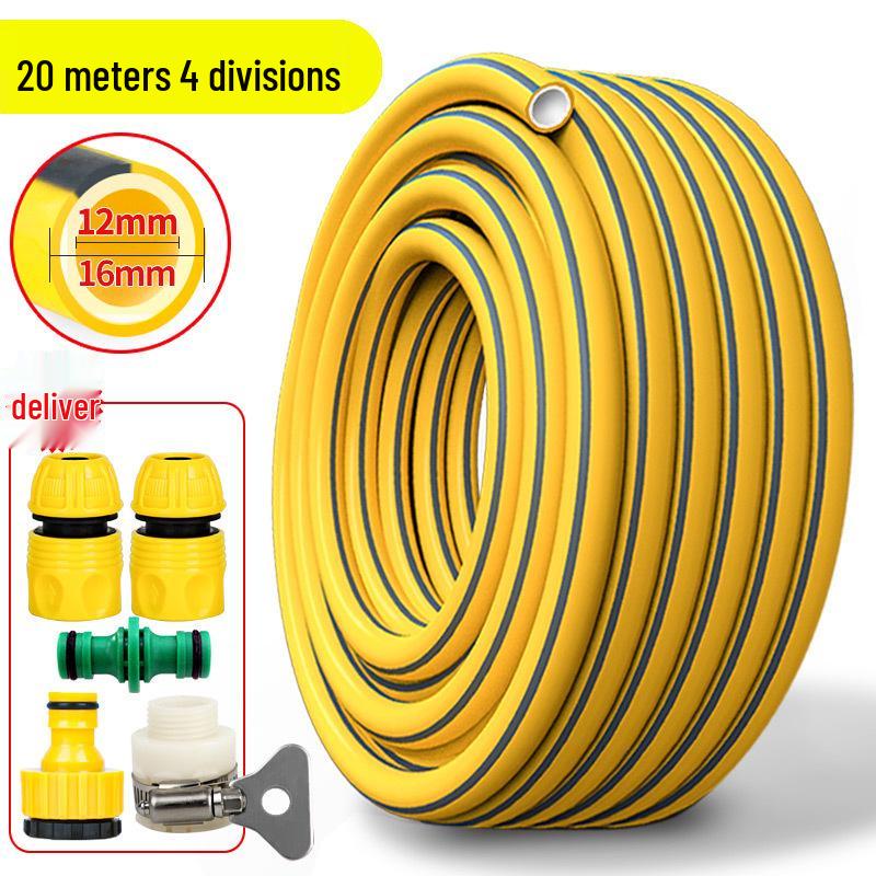 Eco-Friendly All-Season Soft Car Wash Water Hose with 4-Point PVC Pipe & Spray Gun
