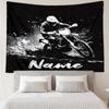 Custom Name Off-road Motorcycles Print Tapestry, Backdrop, Easy Setup, Ideal for Bedroom, Office & Living Room, with Aesthetic Wall Hanging Decor.