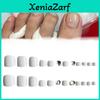 J-19 Stickers Blancs en Forme de Cœur pour Ongles d'orteil Pointe d'ongle Faux Amovibles Style Luxe